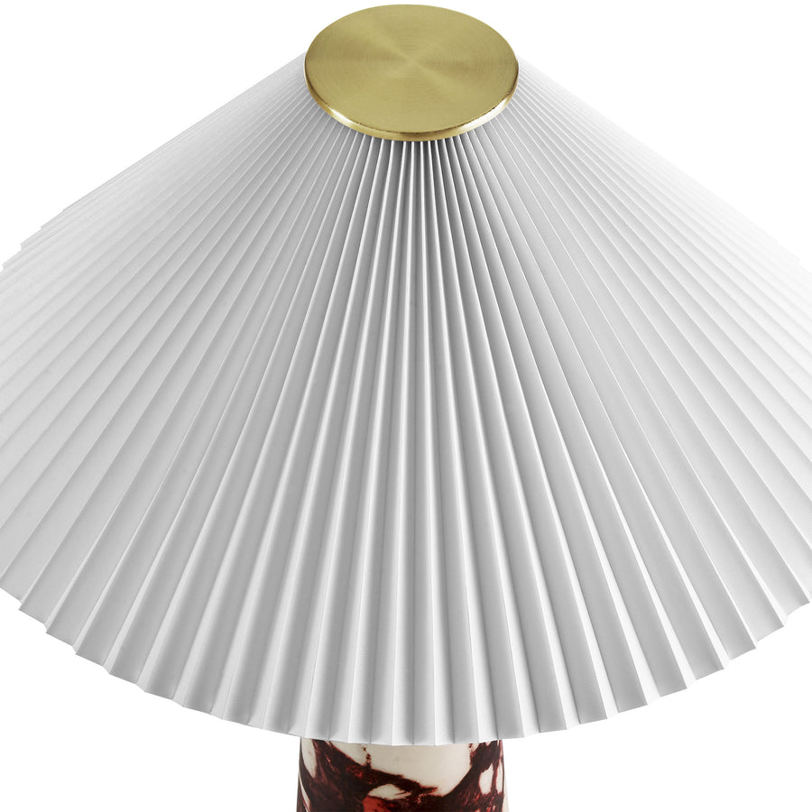 Riaza Marble Table Lamp in Red