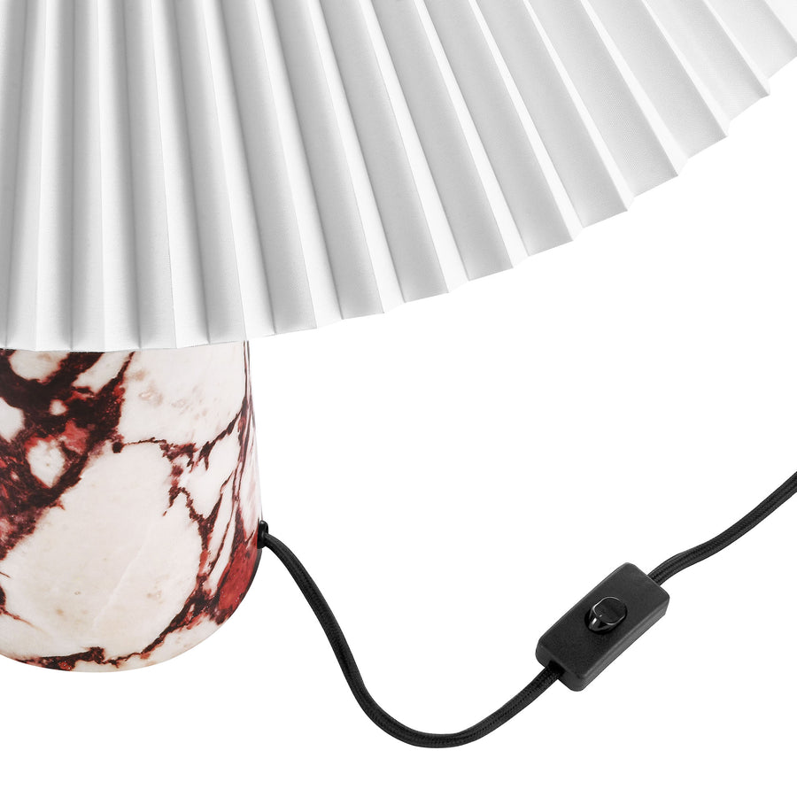 Riaza Marble Table Lamp in Red