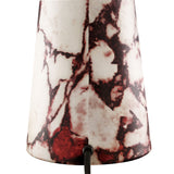 Riaza Marble Table Lamp in Red