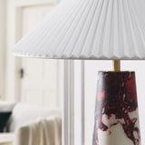 Riaza Marble Table Lamp in Red