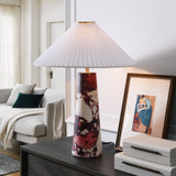 Riaza Marble Table Lamp in Red
