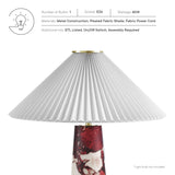 Riaza Marble Table Lamp in Red
