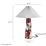 Riaza Marble Table Lamp in Red