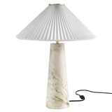 Riaza Marble Table Lamp in White