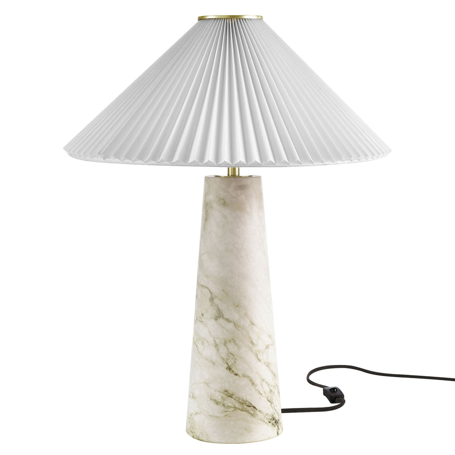 Riaza Marble Table Lamp in White
