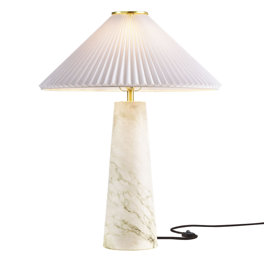 Riaza Marble Table Lamp in White