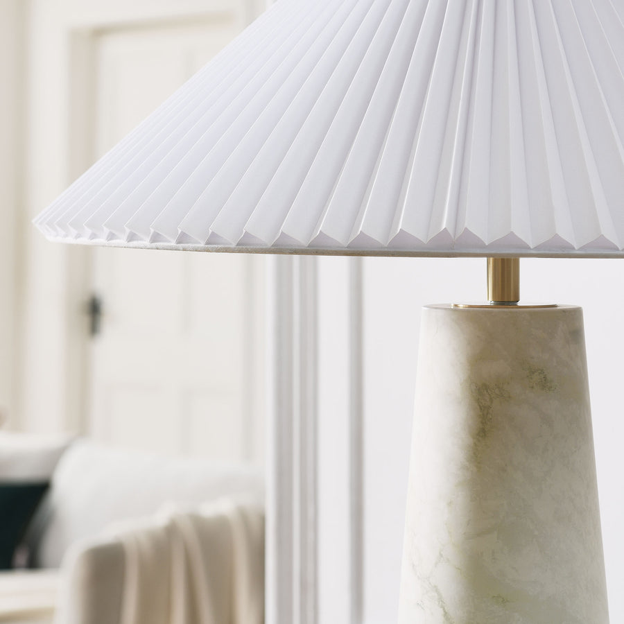 Riaza Marble Table Lamp in White