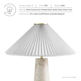Riaza Marble Table Lamp in White
