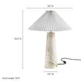 Riaza Marble Table Lamp in White