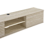 Vera 70" Faux Travertine Wall-Mount Media Console TV Stand in Travertine