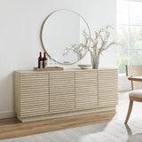 Vera 70" Faux Travertine Sideboard Cabinet TV Stand in Travertine