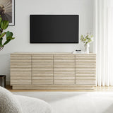 Vera 70" Faux Travertine Sideboard Cabinet TV Stand in Travertine