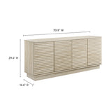 Vera 70" Faux Travertine Sideboard Cabinet TV Stand in Travertine