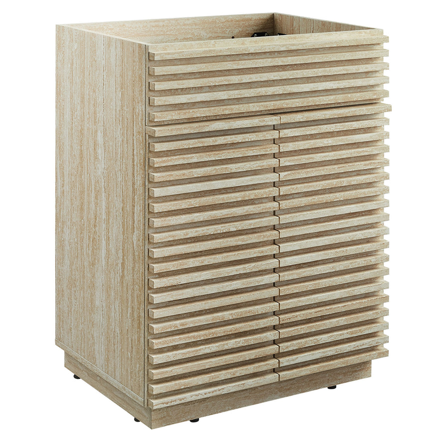 Vera 24" Faux Travertine Bathroom Vanity Cabinet (Sink Not Included) in Travertine