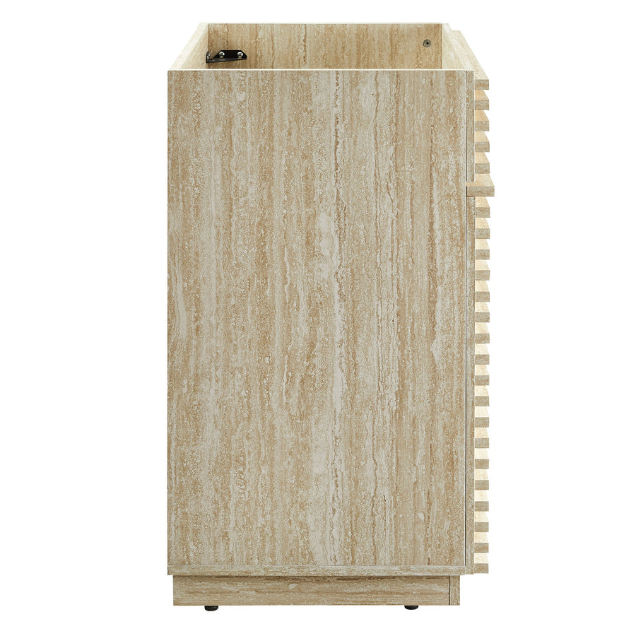Vera 24" Faux Travertine Bathroom Vanity Cabinet (Sink Not Included) in Travertine