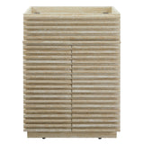 Vera 24" Faux Travertine Bathroom Vanity Cabinet (Sink Not Included) in Travertine