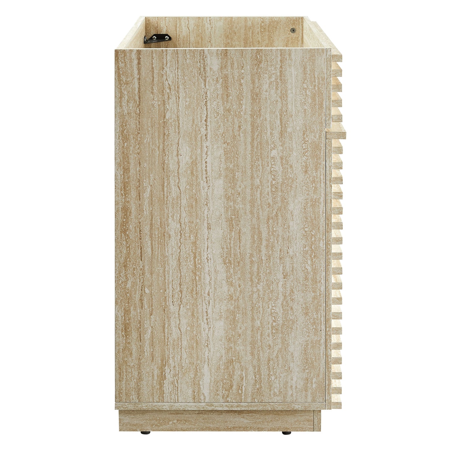Render 30" Faux Travertine Bathroom Vanity Cabinet (Sink Not Included) by Furniture For America