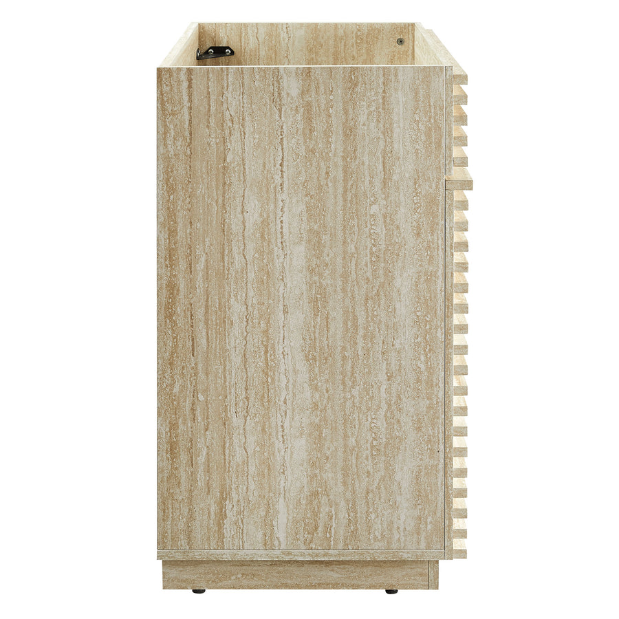 Vera 30" Faux Travertine Bathroom Vanity Cabinet (Sink Not Included) in Travertine