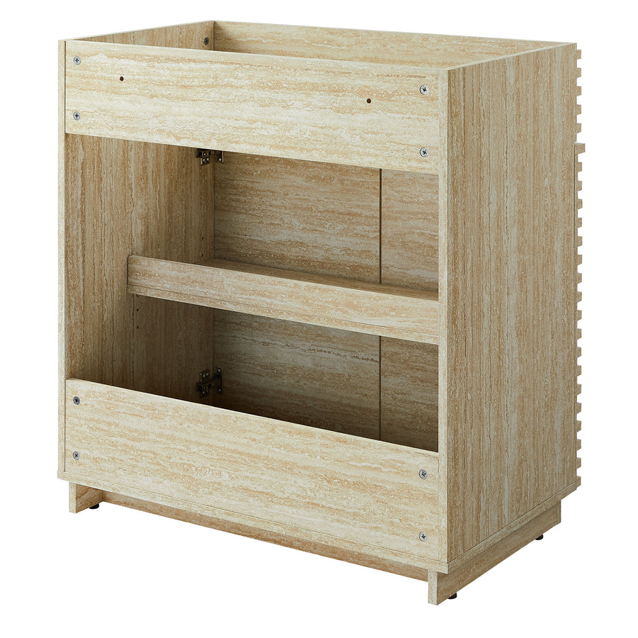 Vera 30" Faux Travertine Bathroom Vanity Cabinet (Sink Not Included) in Travertine