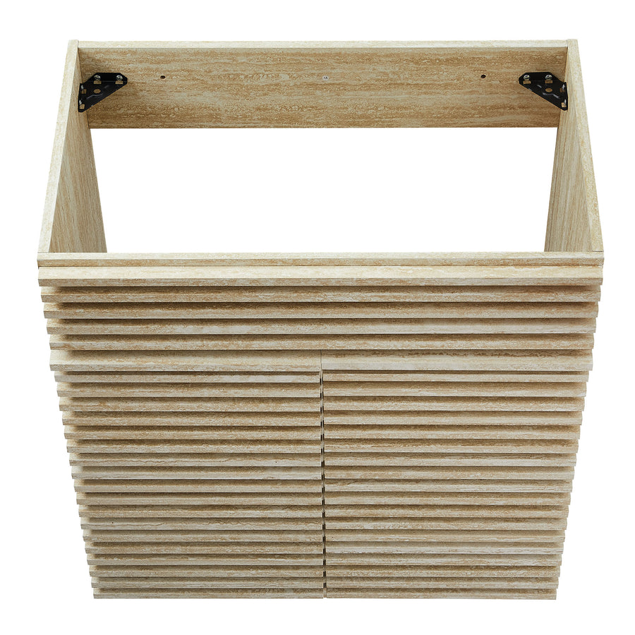 Vera 30" Faux Travertine Bathroom Vanity Cabinet (Sink Not Included) in Travertine