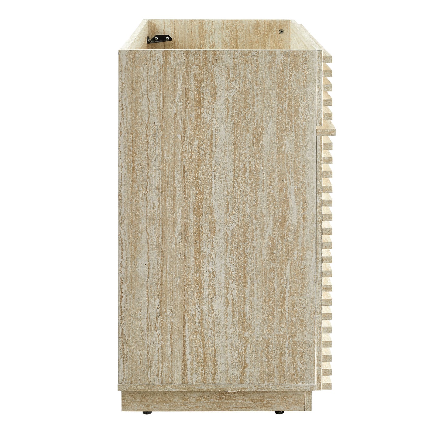 Render 36" Faux Travertine Bathroom Vanity Cabinet (Sink Not Included) by Furniture For America