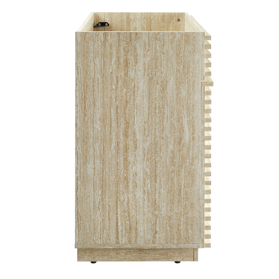 Vera 36" Faux Travertine Bathroom Vanity Cabinet (Sink Not Included) in Travertine