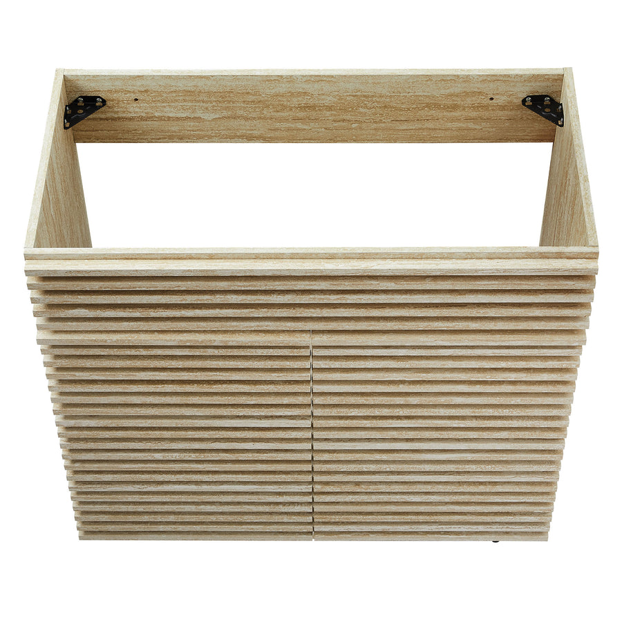 Vera 36" Faux Travertine Bathroom Vanity Cabinet (Sink Not Included) in Travertine