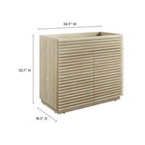 Vera 36" Faux Travertine Bathroom Vanity Cabinet (Sink Not Included) in Travertine