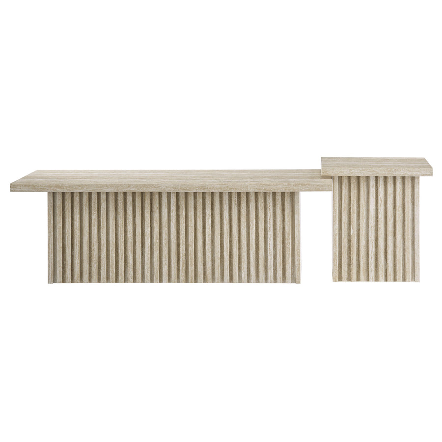 Vera Nesting Coffee Tables Set of 2 in Travertine