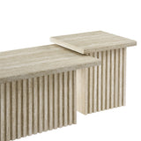Vera Nesting Coffee Tables Set of 2 in Travertine