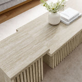Vera Nesting Coffee Tables Set of 2 in Travertine