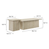 Vera Nesting Coffee Tables Set of 2 in Travertine