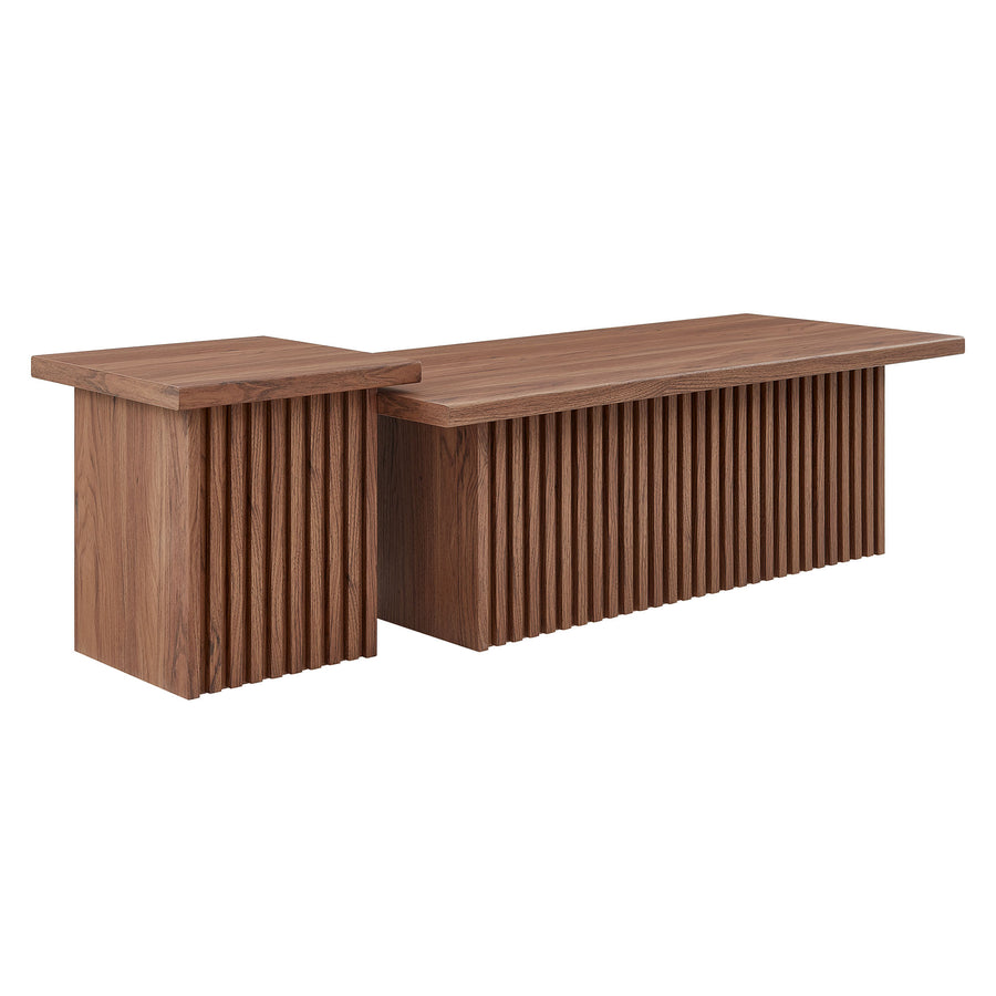 Vera Nesting Coffee Tables Set of 2 in Walnut