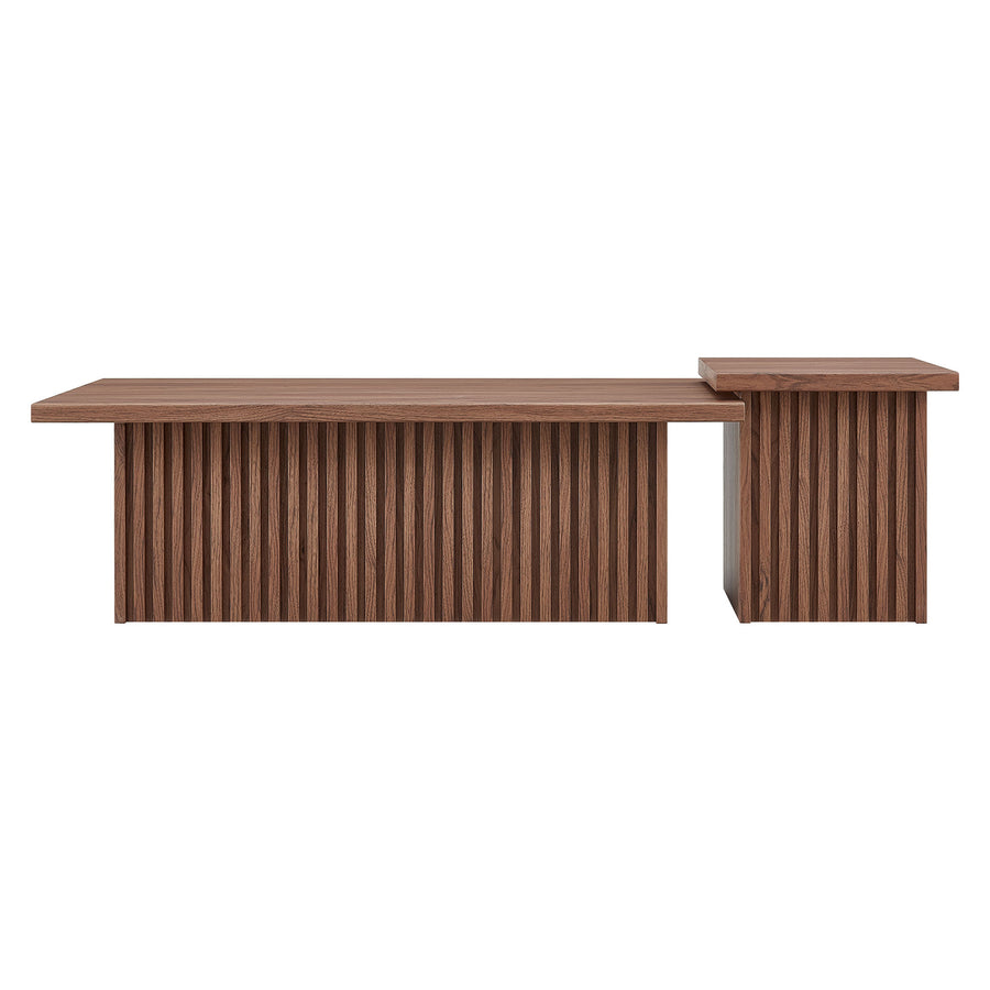Vera Nesting Coffee Tables Set of 2 in Walnut