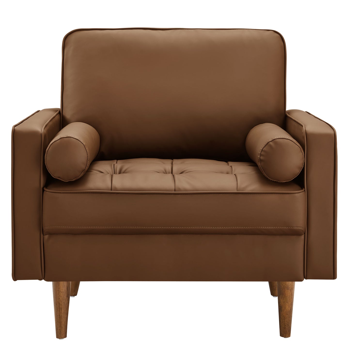 Valour Tufted Vegan Leather Accent Armchair by Furniture For America