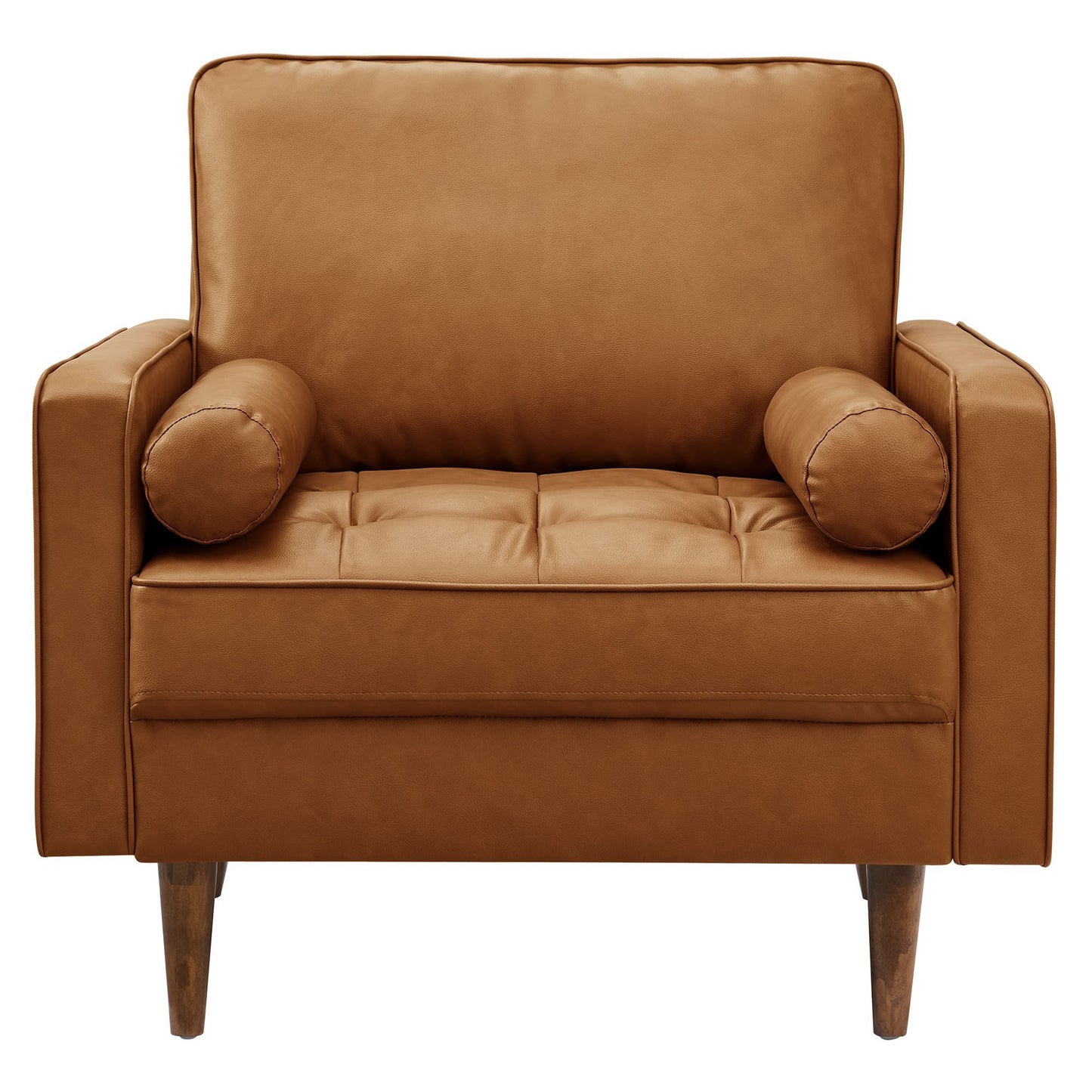 Valour Tufted Vegan Leather Accent Armchair by Furniture For America