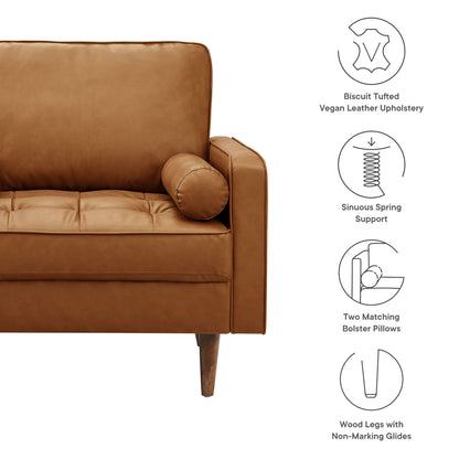 Valour Tufted Vegan Leather Accent Armchair by Furniture For America