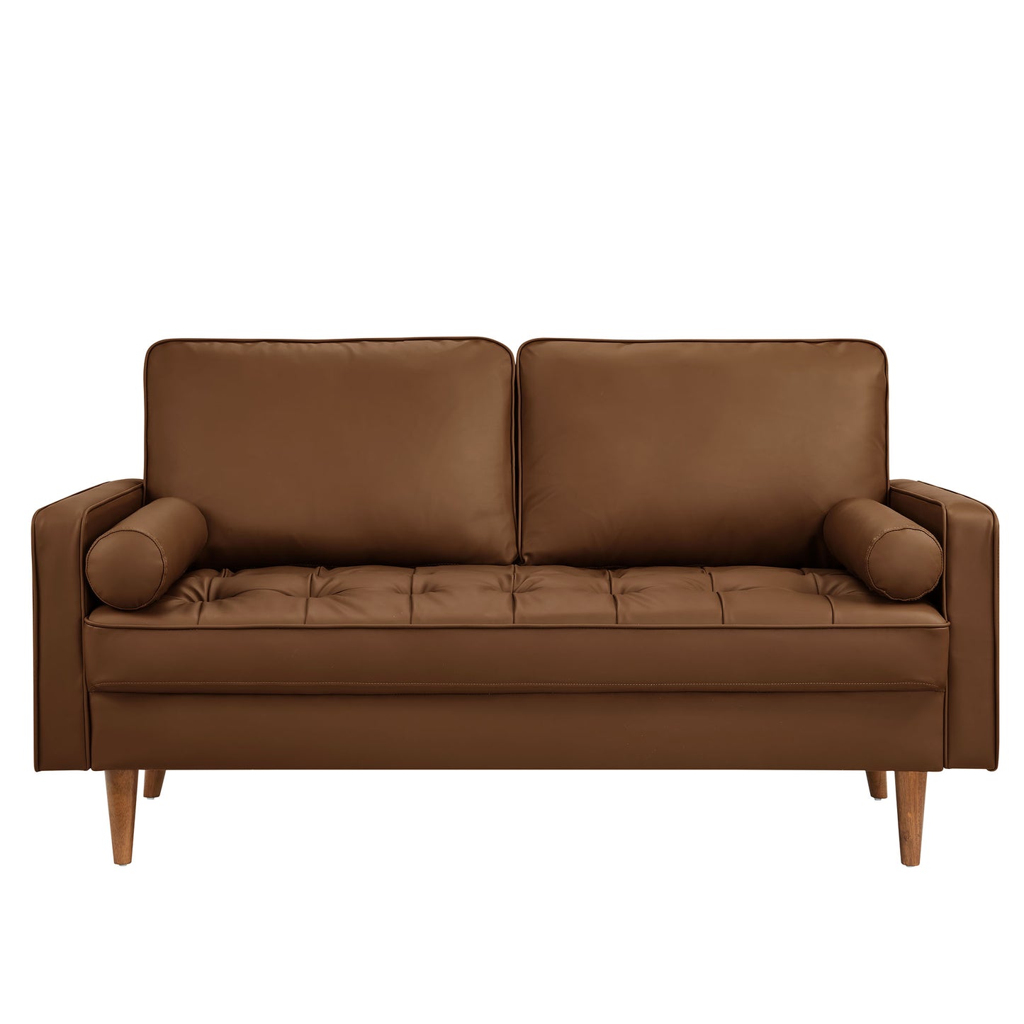 Valour Tufted Vegan Leather Loveseat by Furniture for America