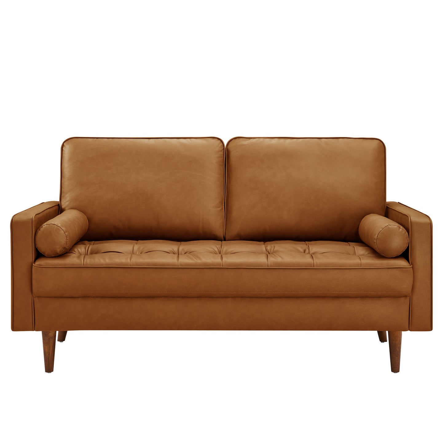 Valour Tufted Vegan Leather Loveseat by Furniture for America