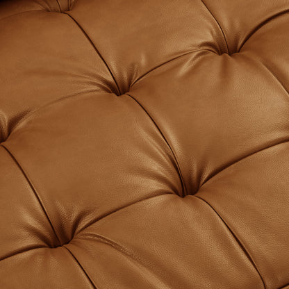 Valour Tufted Vegan Leather Loveseat by Furniture for America