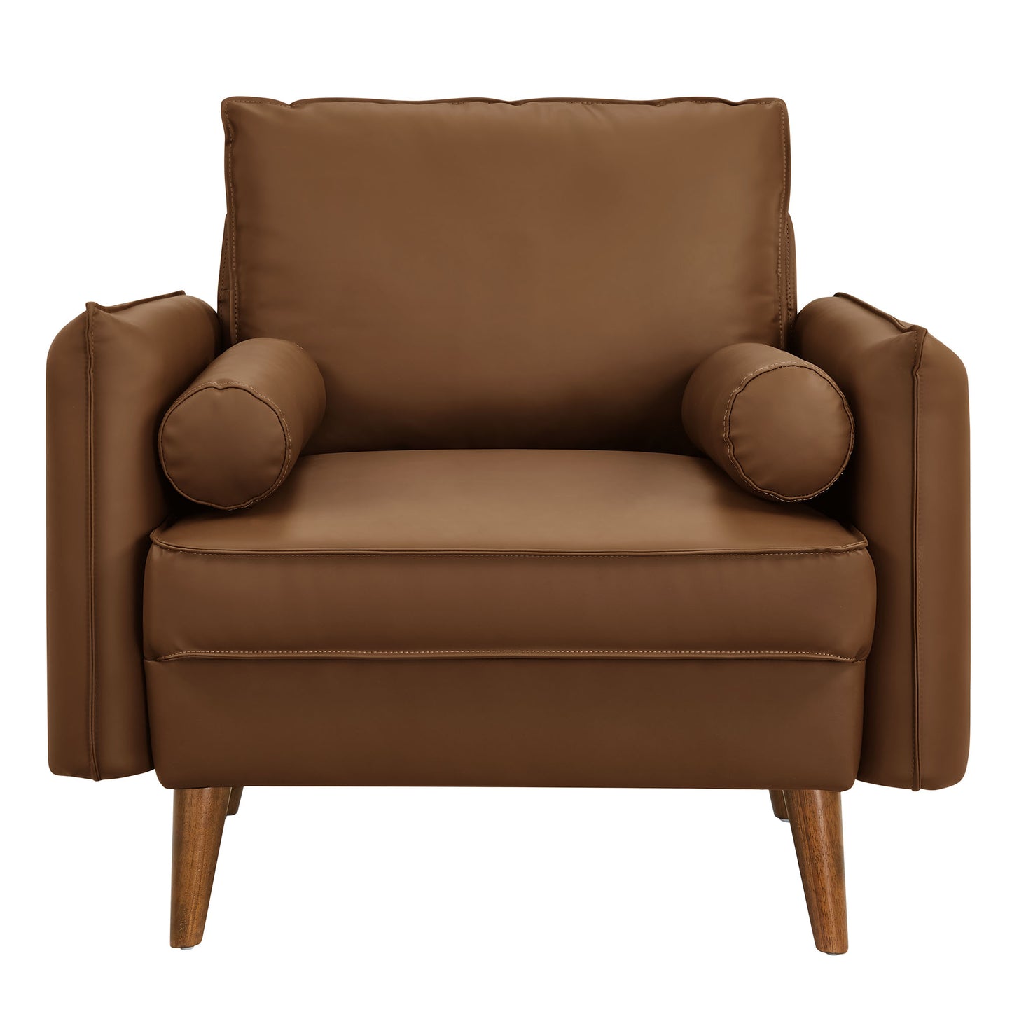 Revive Upholstered Vegan Leather Accent Armchair by Furniture For America