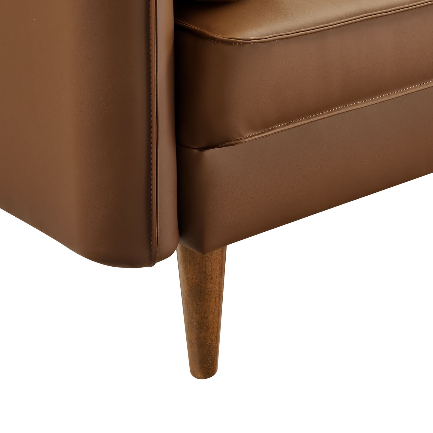 Revive Upholstered Vegan Leather Accent Armchair by Furniture For America