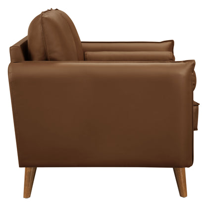 Revive Upholstered Vegan Leather Loveseat by Furniture for America