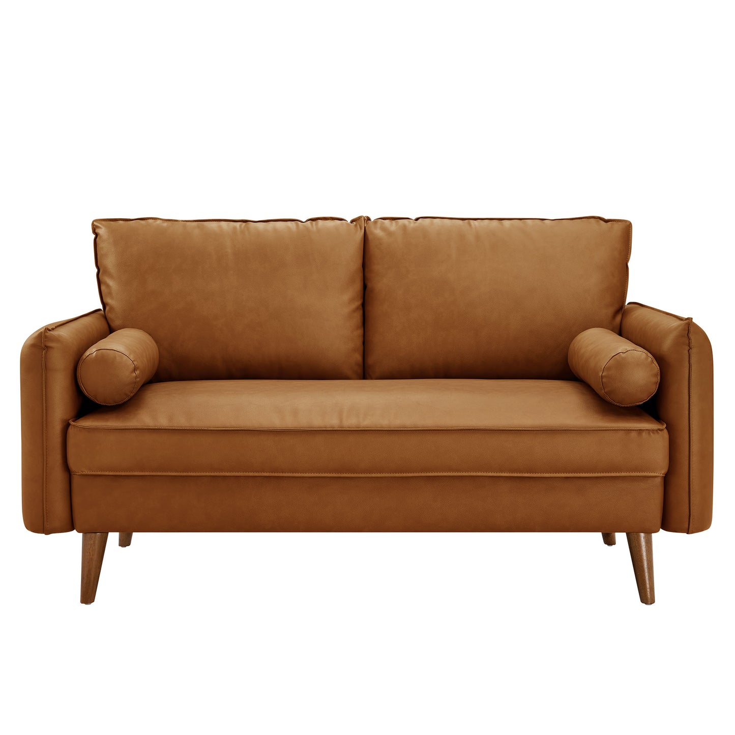 Revive Upholstered Vegan Leather Loveseat by Furniture for America