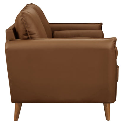 Revive Upholstered Vegan Leather Sofa by Furniture for America