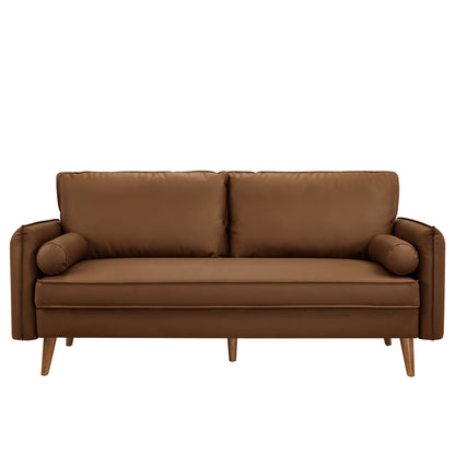 Revive Upholstered Vegan Leather Sofa by Furniture for America