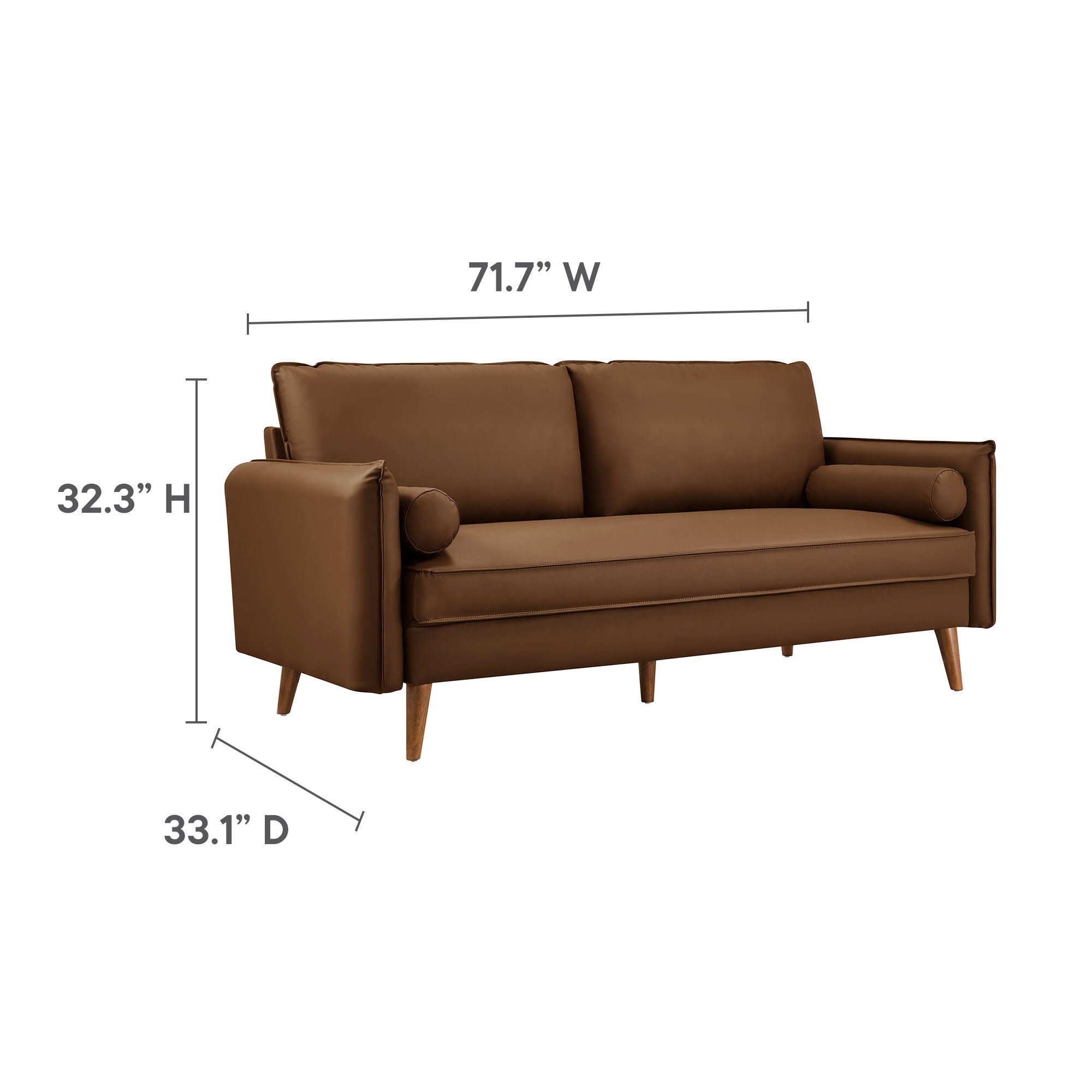 Revive Upholstered Vegan Leather Sofa by Furniture for America