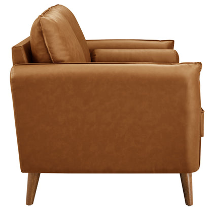 Revive Upholstered Vegan Leather Sofa by Furniture for America