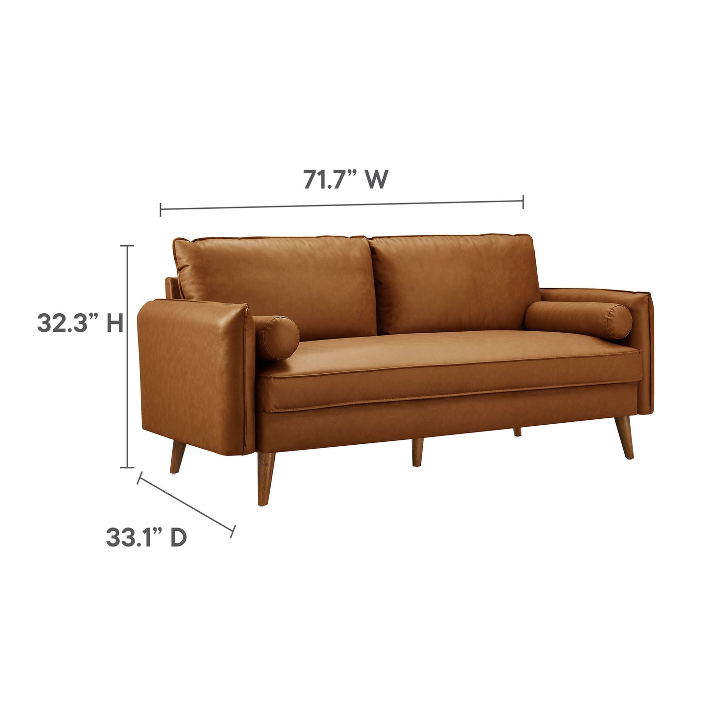 Revive Upholstered Vegan Leather Sofa by Furniture for America