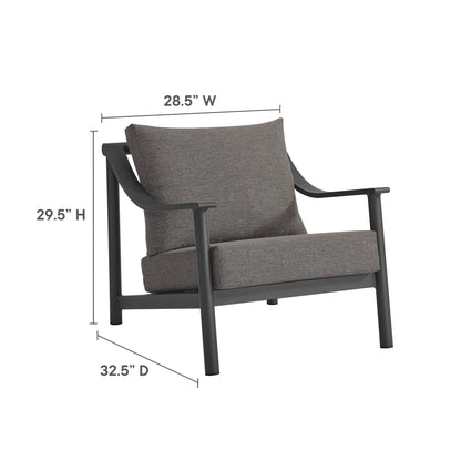 Terrace Outdoor Patio Aluminum Accent Armchair by Furniture For America